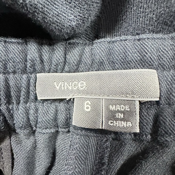 Vince Womens Jogger Pants Dark Navy Sz 6 Cotton Wool Blend Elastic Waist - Picture 6 of 10